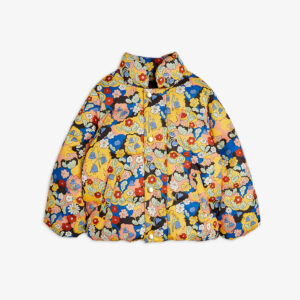 Piumino imbottito con stampa fiori