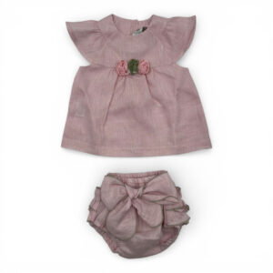 Completo 2 pezzi roselline in lino