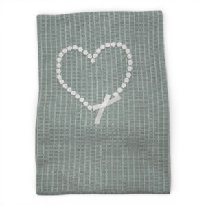 Coperta in filo verde salvia