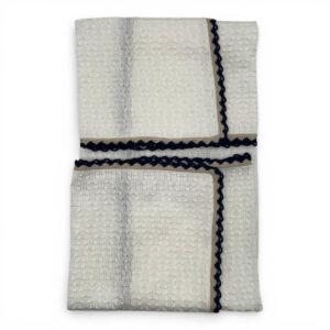 Coperta in filo bordo blu