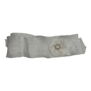 Fascetta in lino con fiori